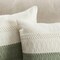 2 Packs Cotton Boho Throw Pillow Covers 18x18 Inch Contrast Green